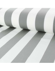 Tela de tumbona - Blanco y gris