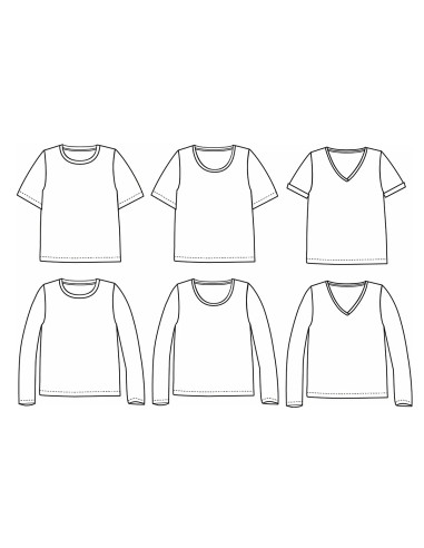 Patrón de camiseta Tanger - Ikatee