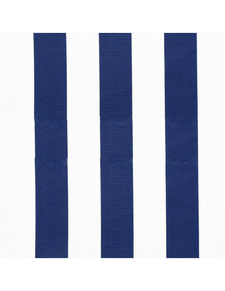 Tela de tumbona - Blanco y azul marino