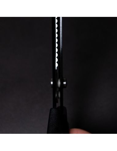 Tijeras dentadas festoneadas negras Midnight 23 cm LDH