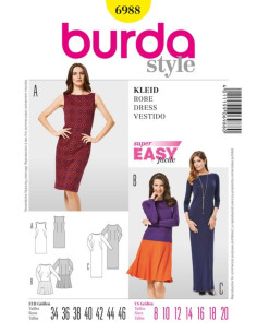 Patrón de vestido - Burda 6988