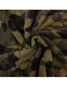 Tejido de piel sintética camuflaje - Caqui