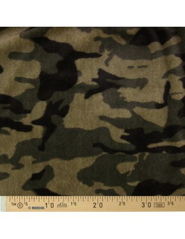 Tejido de piel sintética camuflaje - Caqui