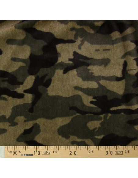 Tejido de piel sintética camuflaje - Caqui