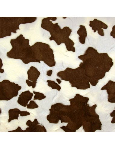 Tejido de piel sintética animal - Vaca manchas marrones