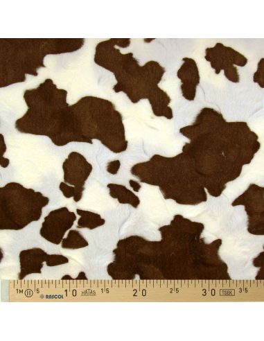 Tejido de piel sintética animal - Vaca manchas marrones