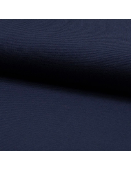 Tejido piqué de algodón para polos - Azul marino