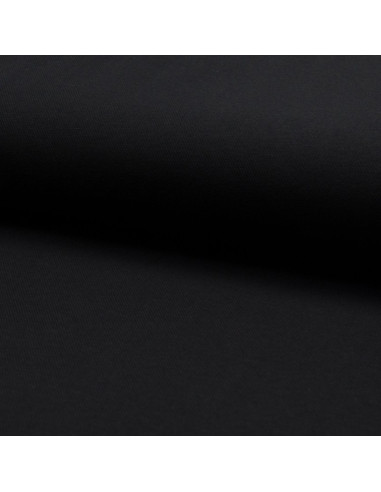 Tejido piqué de algodón para polos - Negro