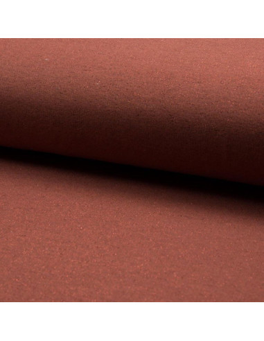 Tejido de sudadera con brillo - Terracota