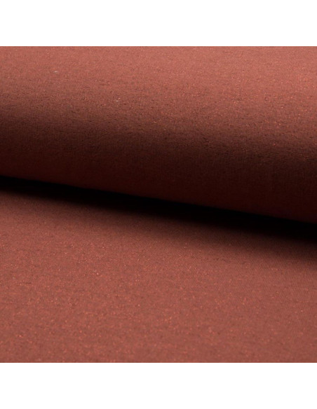 Tejido de sudadera con brillo - Terracota