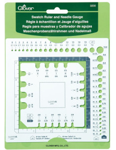 Regla de muestras y calibre de agujas
