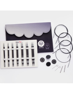 Estuche para agujas de tejer circulares KnitPro de carbono