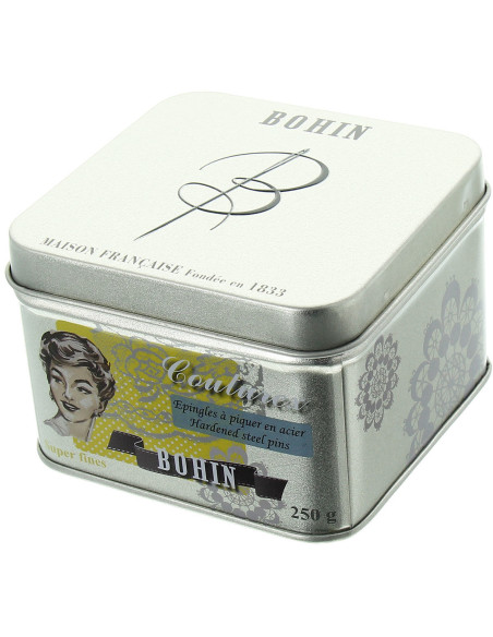 Caja de 250 grs de alfileres superfinos Bohin