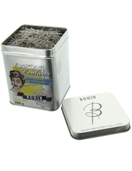 Caja de 500 grs de alfileres superfinos Bohin