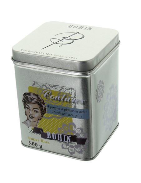 Caja de 500 grs de alfileres superfinos Bohin