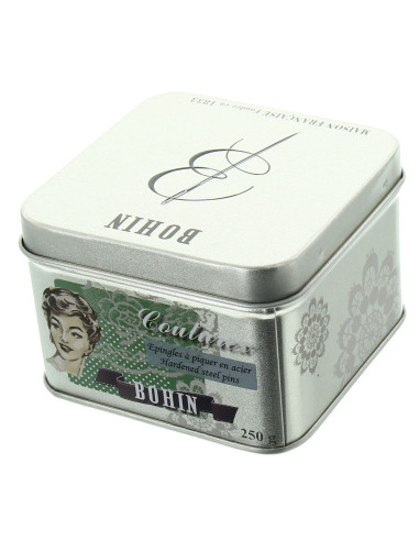 Caja de 250 grs de alfileres extrafinos Bohin