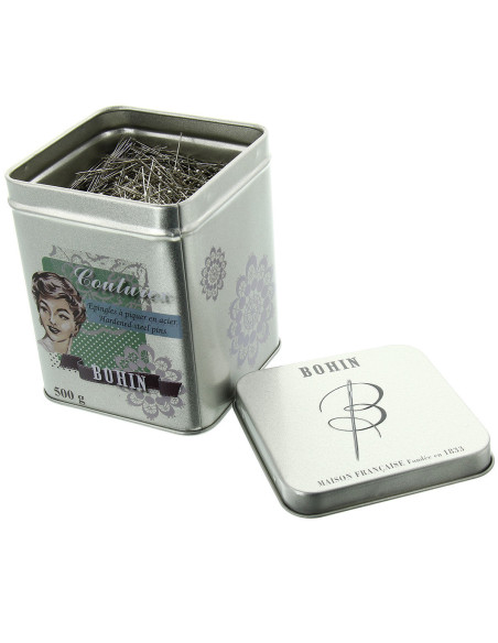 Caja de 500 grs alfileres extrafinos Bohin