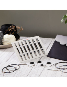 Estuche para agujas de tejer circulares KnitPro de carbono 2