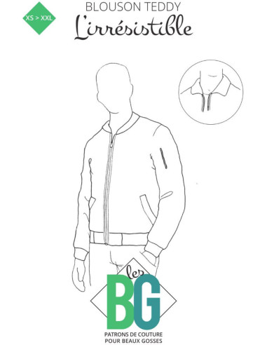 Patrón de chaqueta para hombre l'Irrésistible - Les BG