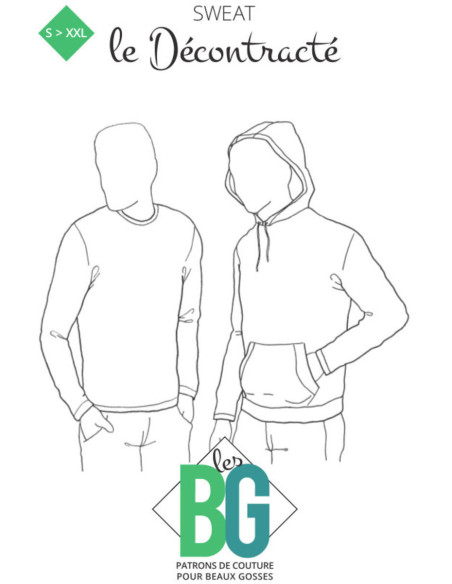 Patrón de sudadera para hombre El Casual - Los BG