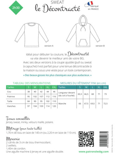 Patrón de sudadera para hombre El Casual - Los BG
