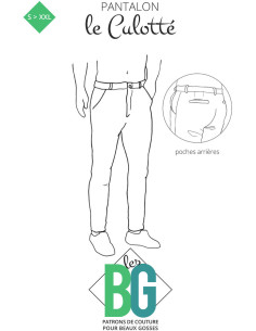 Patrón de pantalón chino para hombre Le Culotté - Les BG