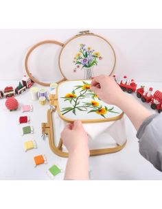 Support de broderie double niveau - Moutarde 2