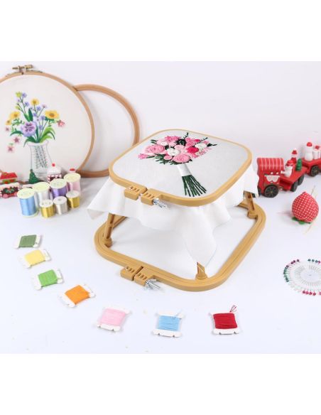Support de broderie double niveau - Moutarde