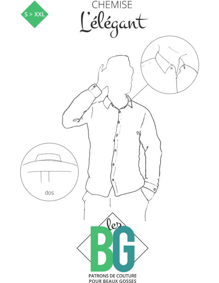 Patrón de camisa para hombre L'Élégant - Les BG