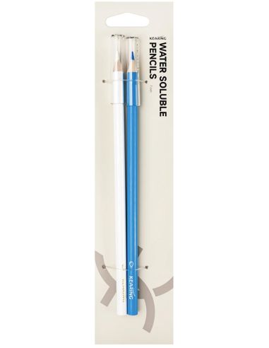 Set de 2 crayons craies couture effaçables à l'eau - Blanc et bleu