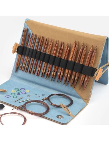 Kit de agujas circulares para tejer KnitPro Deluxe Ginger
