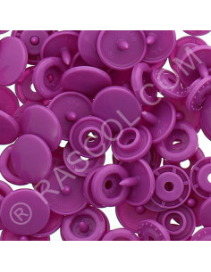Bolsa de 25 broches de resina KAM redondas - Violeta púrpura
