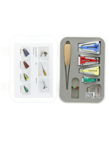 Estuche de herramientas para bies deluxe 6 en 1 con punzón y prensatelas