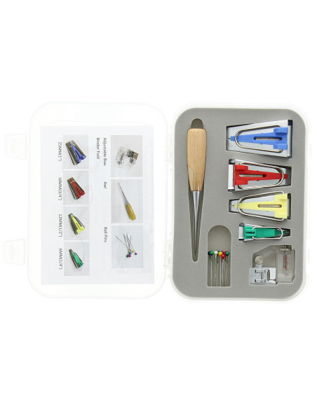 Estuche de herramientas para bies deluxe 6 en 1 con punzón y prensatelas