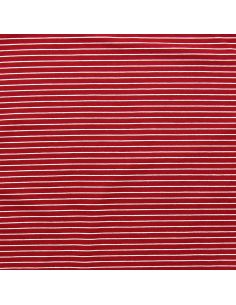 Tissu jersey gratté rayures fines - Rouge et blanc 2