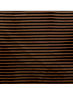 Tissu jersey gratté rayures larges - Orange et noir 2