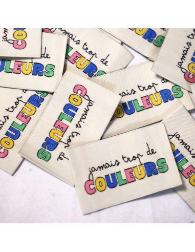 Juego de 6 etiquetas tejidas - Color Pop