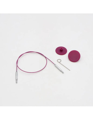 Câble pivotant Swivel Thin & Flex pour aiguilles KnitPro - Violet