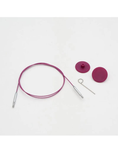 Câble pivotant Swivel Thin & Flex pour aiguilles KnitPro - Violet