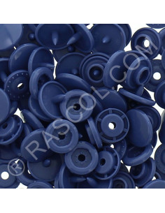 Bolsa de 25 broches de resina KAM redondas - Azul vaquero