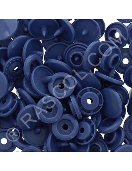 Bolsa de 25 broches de resina KAM redondas - Azul vaquero