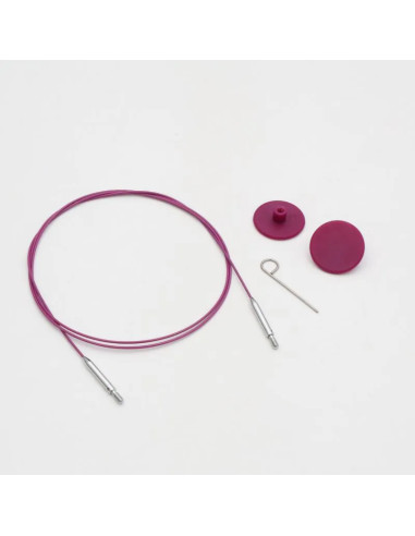 Câble pivotant Swivel Thin & Flex pour aiguilles KnitPro - Violet