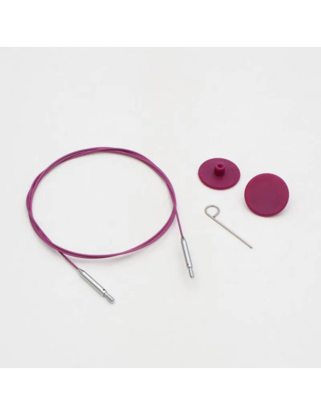 Câble pivotant Swivel Thin & Flex pour aiguilles KnitPro - Violet