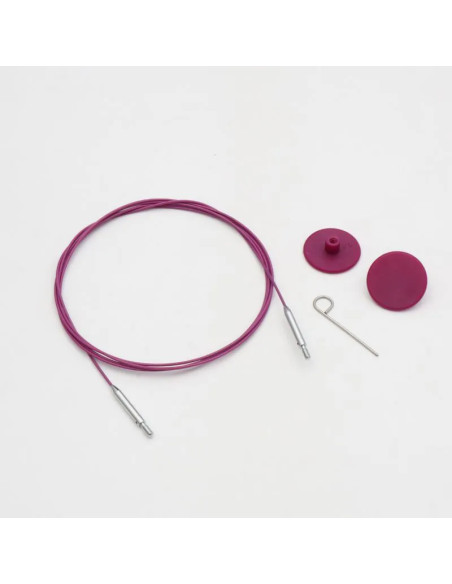 Câble pivotant Swivel Thin & Flex pour aiguilles KnitPro - Violet