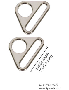 Juego de 2 anillos triangulares de paso 25 mm plata 2