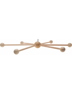 Móvil de madera para bebé - 6 ramas 2