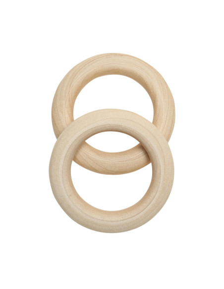 Anillos de madera para sonajeros y móviles de 55 mm