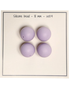 Cuentas de silicona de 18 mm para sonajeros, sujetadores de chupetes para bebé.