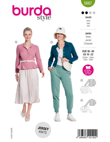 Patron de cardigan - Burda 5667