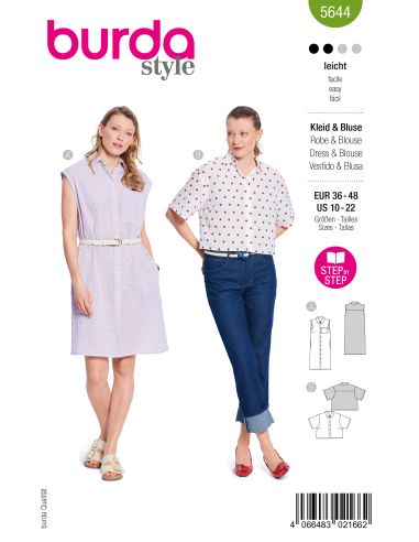 Patron de robe et chemisier - Burda 5644